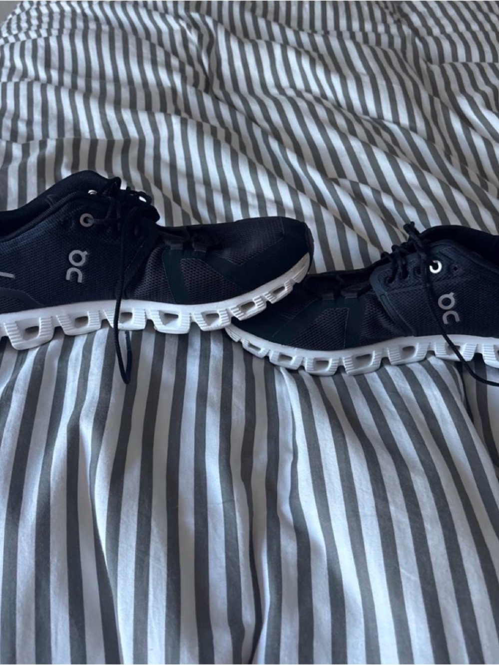 On Running blue and White Cloud Sneakers
